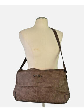 Paul Mitchell MVRCK By Mitch Brown Sueded Messenger Bag Satchel Cross Body NWOT